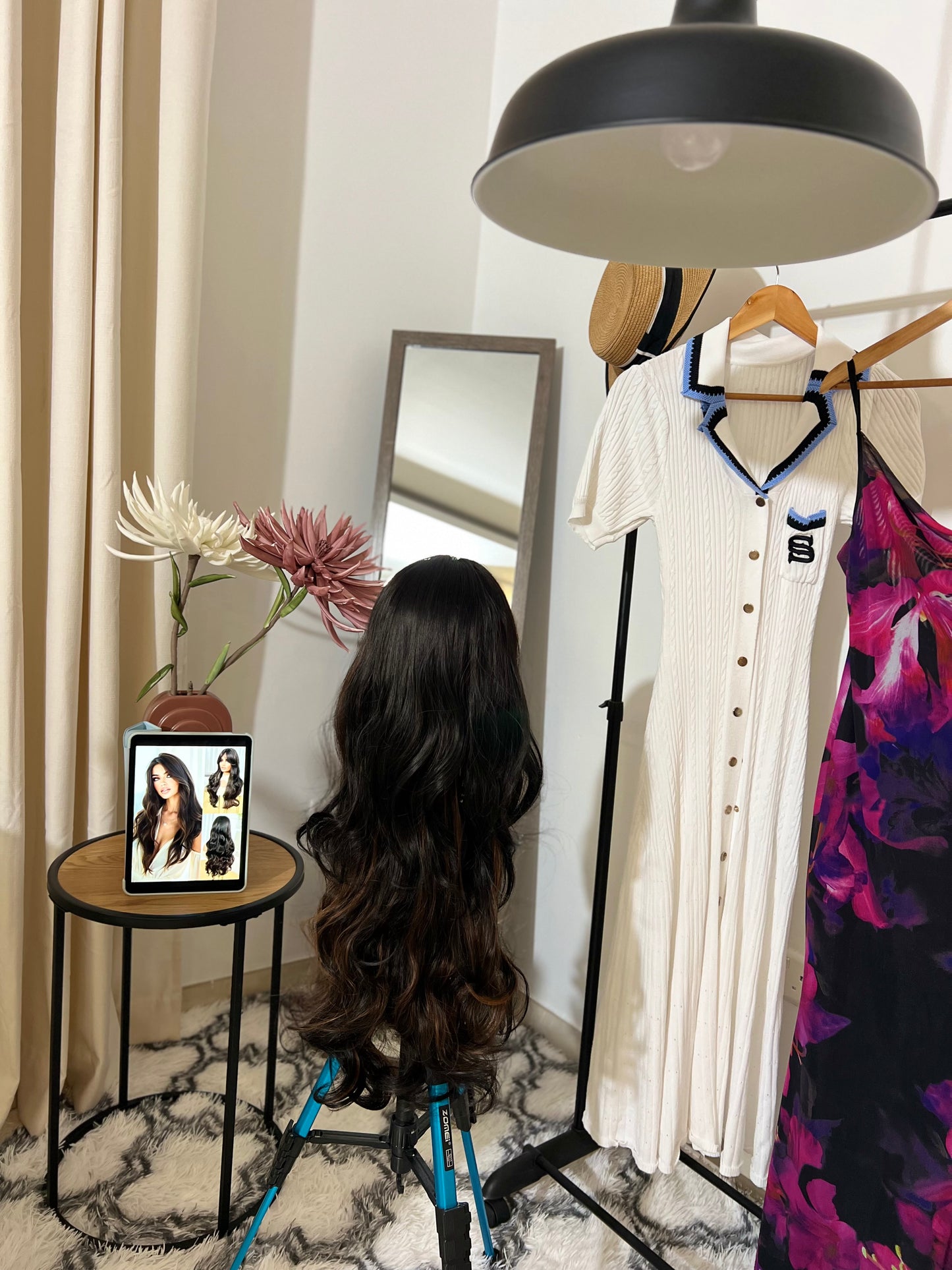 Long Curly Hair With Bangs