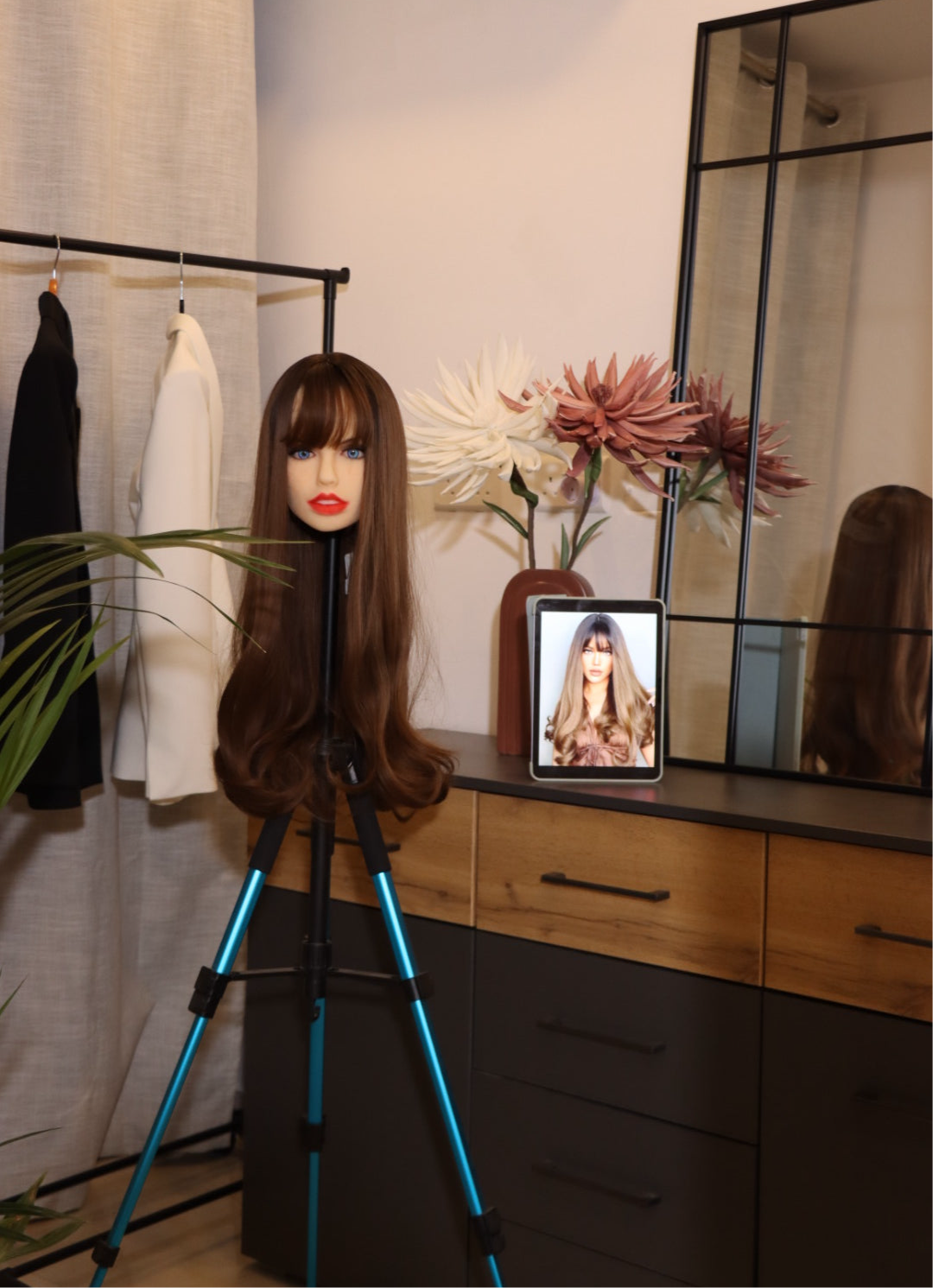 Brown Wig with bangs