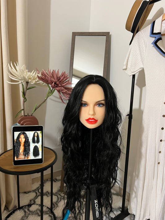 Fluffy Black Curly Wig