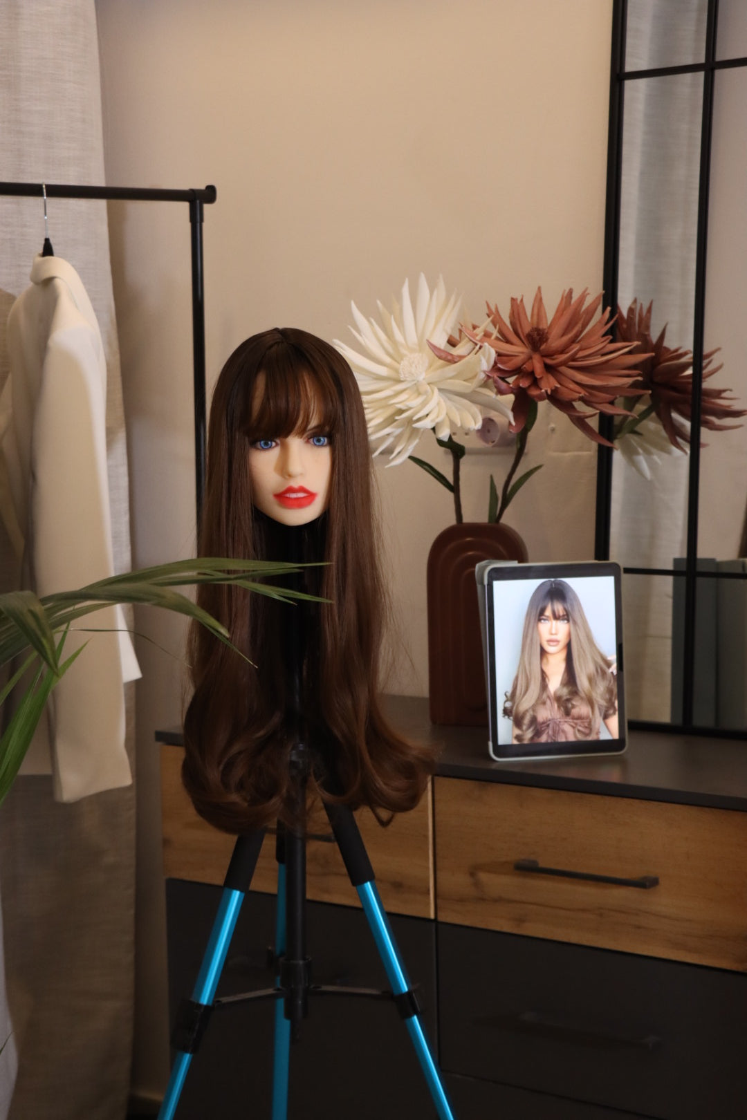 Brown Wig with bangs