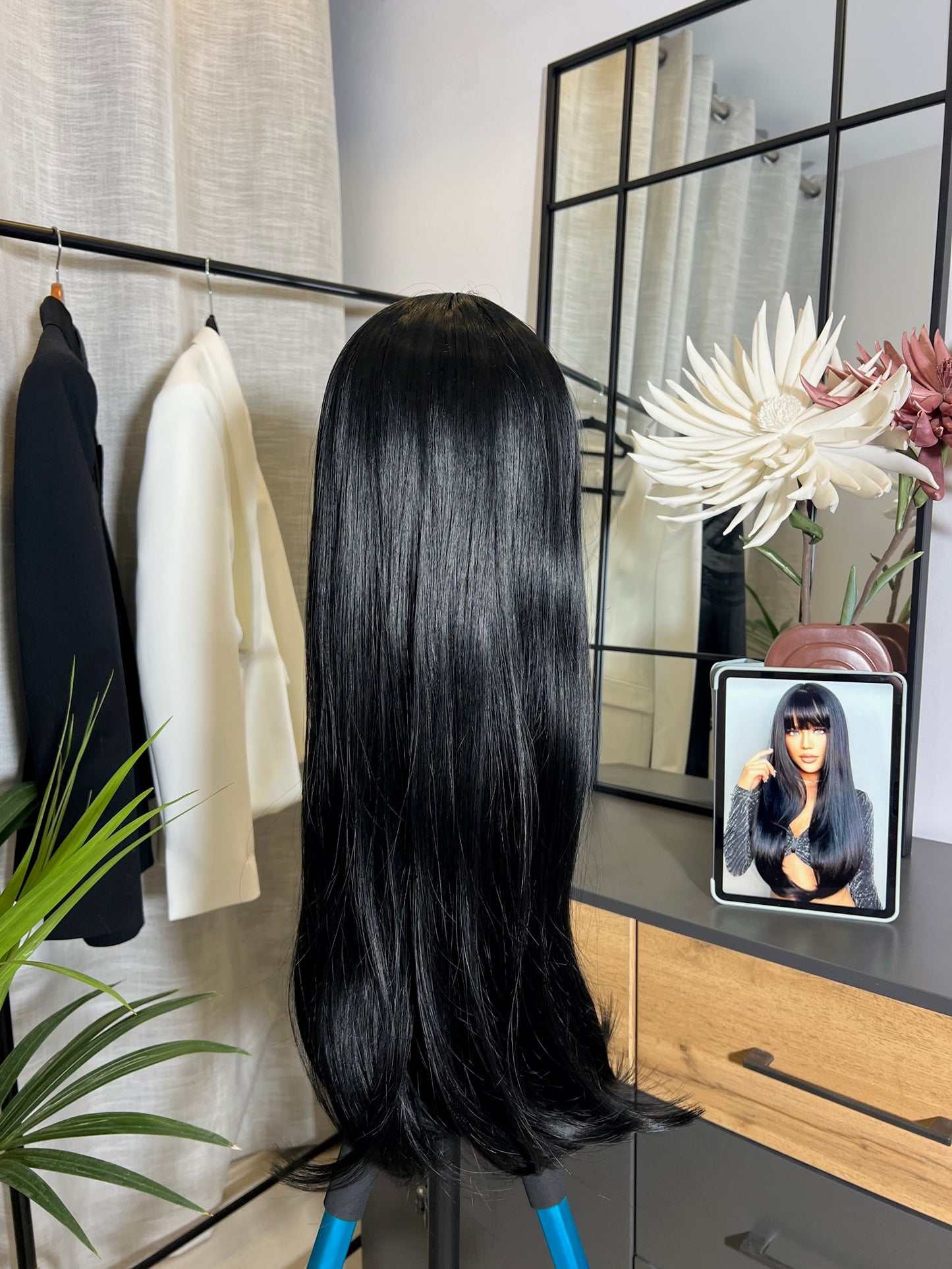 Black Long Straight Wig