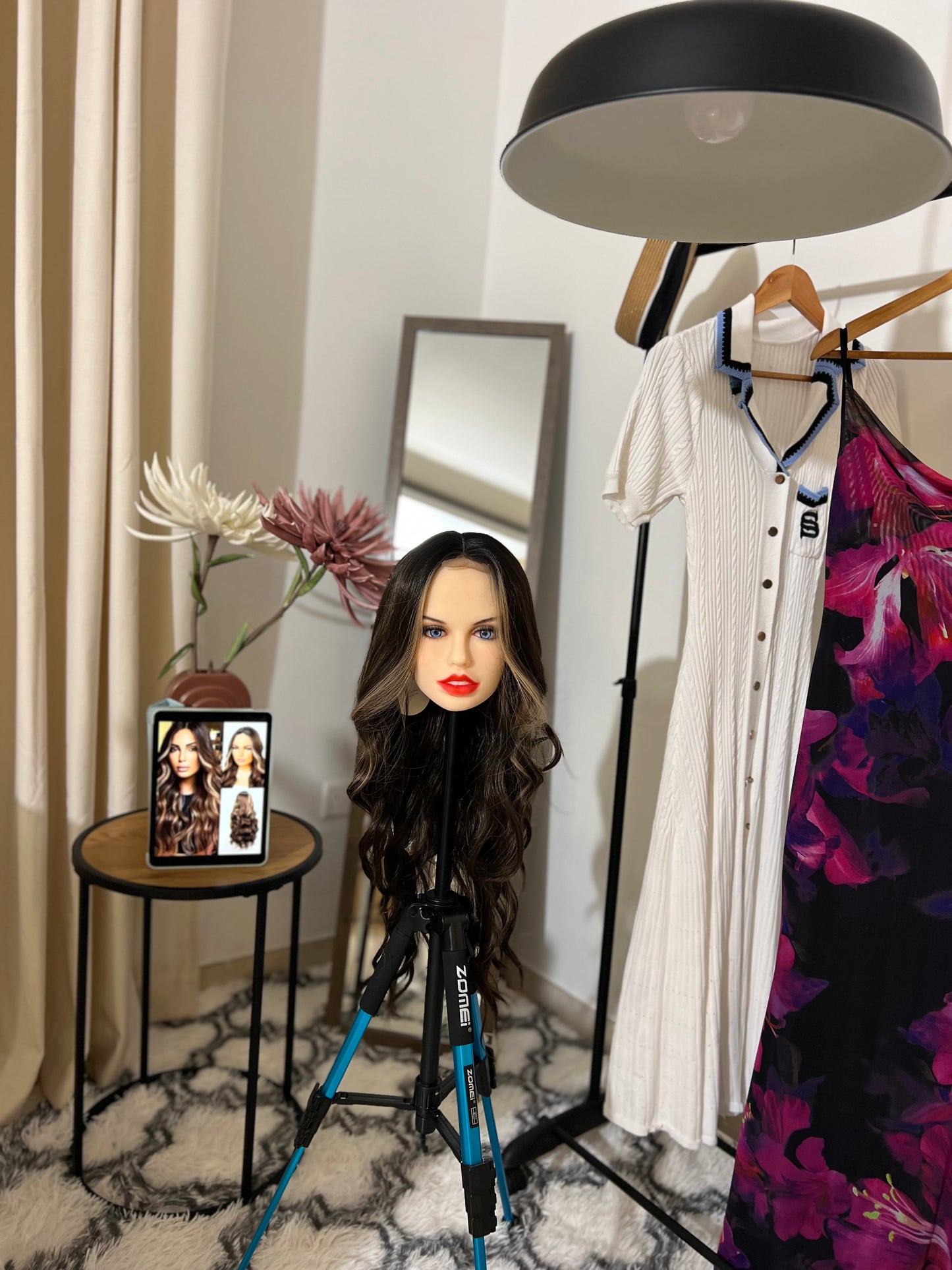 Natural Sexy Long Wavy Brown Highlighted Blonde Wig