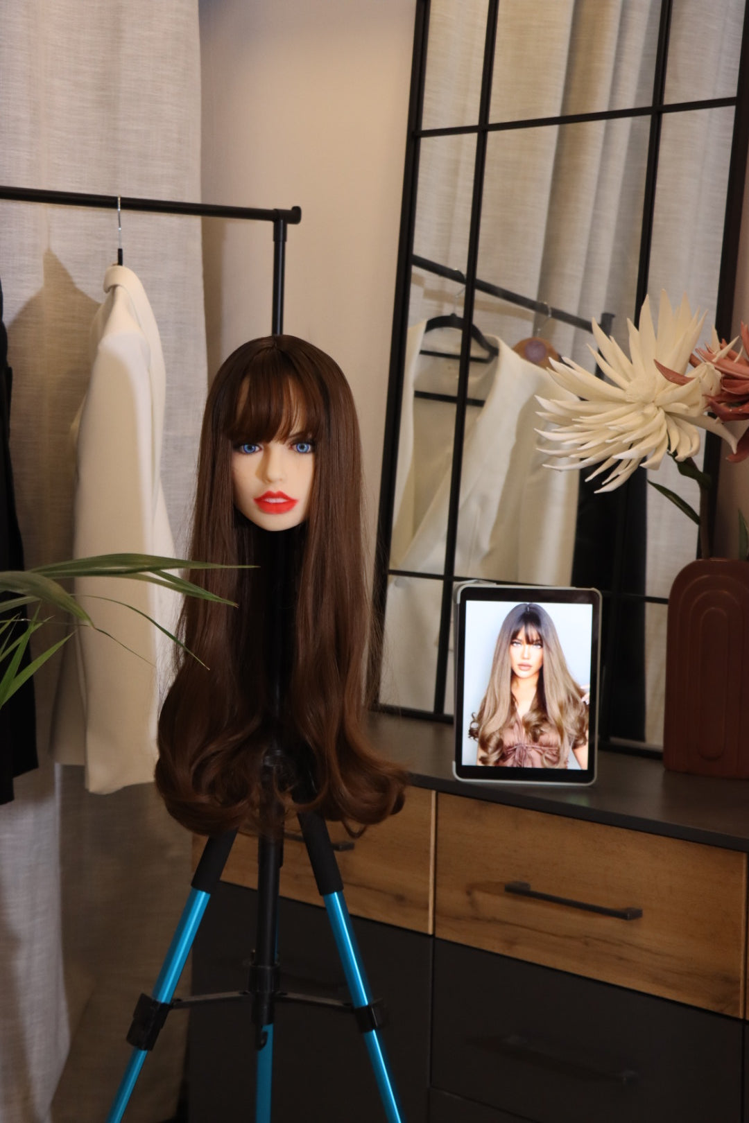 Brown Wig with bangs