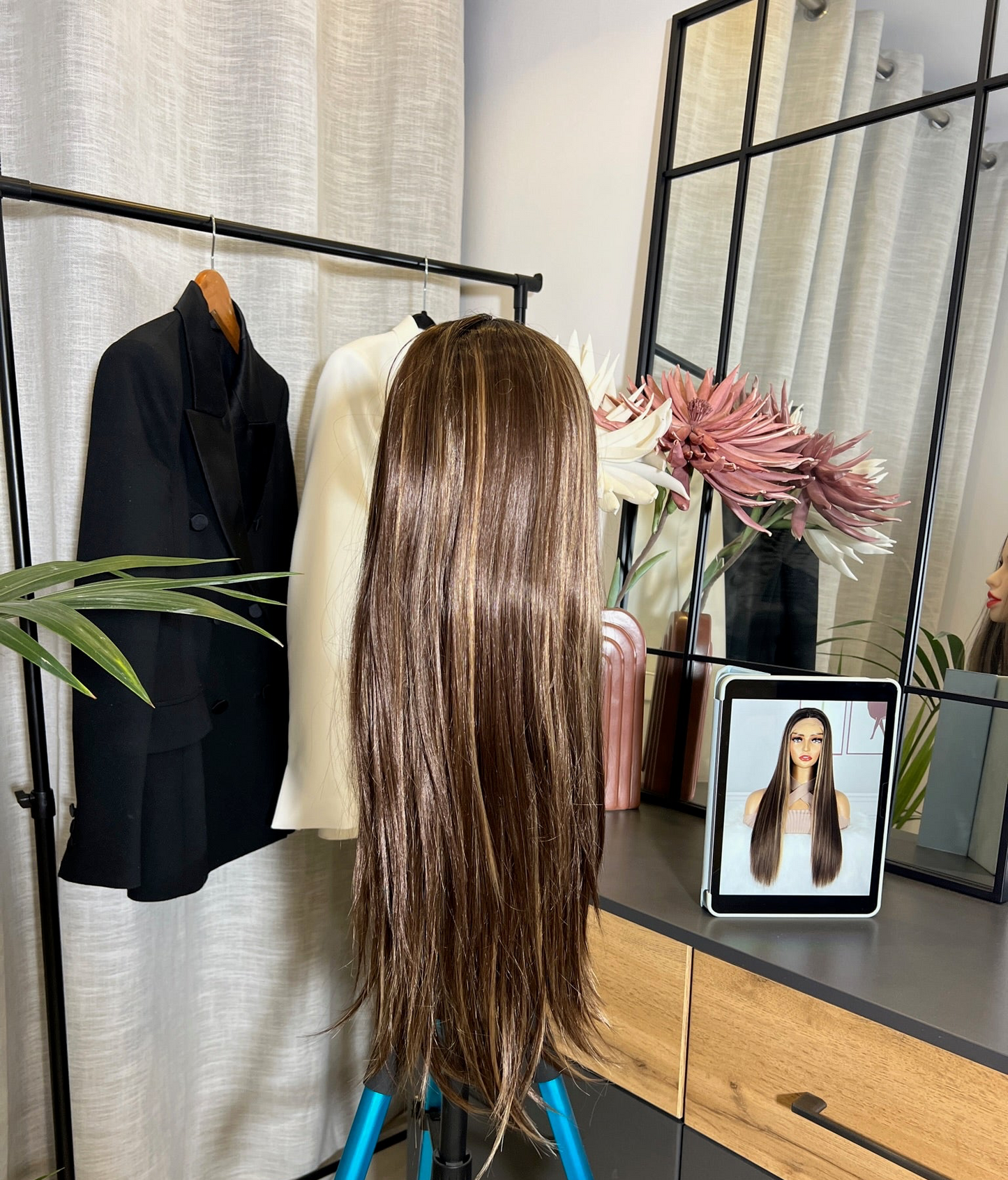 T-Part Lace Long Straight Synthetic Wig